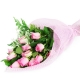 Perfect Wrapped Long-Stemmed Pink Roses-Flowers to Toronto, Missisauga, Ontario, Alberta, Calgary, Hamilton, Ottawa, Montreal, Winnipeg allover Canada from Karachi, Lahore, Islamabad Pakistan